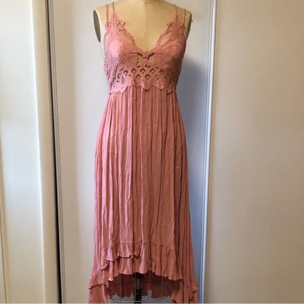 La Miel Blush Pink Mid Length Dress